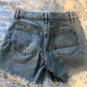 Reformation Jeans: Ligtly Distressed Denim Shorts, High Rise